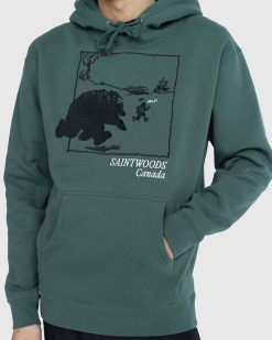 Saintwoods Sweat A Capuche Run 4 Yer Life Vert Alpin | Sueurs