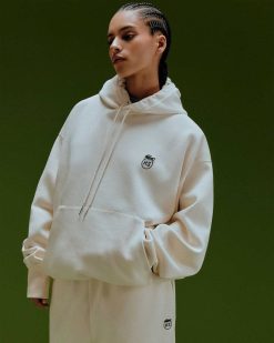 Lacoste Sweat A Capuche Pique Double Face Blanc Casse | Sueurs