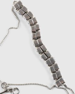 Jil Sander Collier Cubique Argente | Bijoux