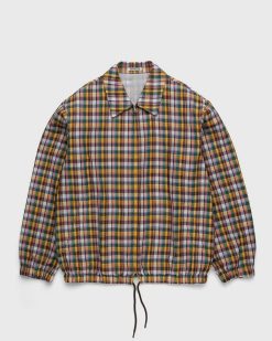 Auralee Blouson Tisse En Coton Mix Madras Check | Vetements D'Exterieur