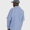 Highsnobiety Neu York Chemise A Manches Doubles Neu York Bleu | Chemises