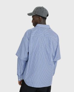 Highsnobiety Neu York Chemise A Manches Doubles Neu York Bleu | Chemises