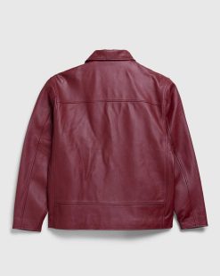 Highsnobiety HS05 Veste En Cuir Napa Bordeaux | Vetements D'Exterieur