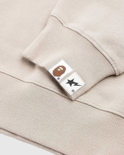 BAPE Pull Ras Du Cou Tres Delave Beige | Sueurs