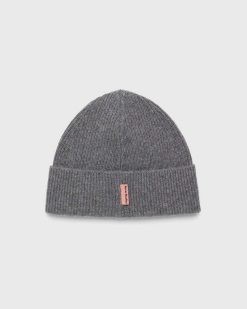 Acne Studios Bonnet Laine Cachemire Gris | Accessoires D'Hiver