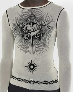 Jean Paul Gaultier Haut De Tatouage De Sexe Protege Nu | T-Shirts