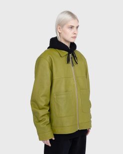 Highsnobiety Veste En Cuir Vert Olive | Vetements D'Exterieur