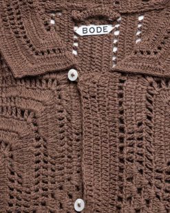 Bode Chemise Au Crochet Surteinte Marron | Chemises