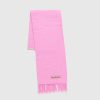 Acne Studios Echarpe Laine Franges Rose Bulle | Accessoires D'Hiver