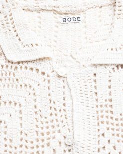 Bode Chemise Au Crochet Surteinte Creme | Chemises