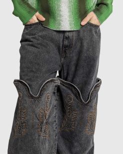 Y/Project Evergreen Maxi Cowboy Cuff Jean Evergreen Vintage Noir | Pantalon