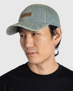 Acne Studios Casquette Denim Bleu Beige | Chapeaux