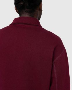 Highsnobiety Polaire Classic Quarter Zip Bordeaux | Sueurs