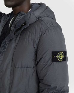 Stone Island Veste Longue Teinte En Vetement Gris Plomb | Vetements D'Exterieur