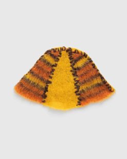 Marni Bonnet Mohair Color-Block Orange | Chapeaux