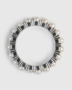 Hatton Labs Bague Eternite Perle Blanche | Bijoux