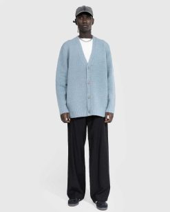 Acne Studios Cardigan Laine Melangee Bleu Mineral | Tricots