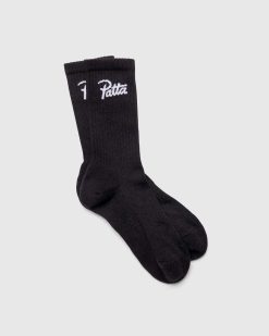 Patta Chaussettes De Sport A Logo Script (Paquet De 2) Noir | Chaussettes