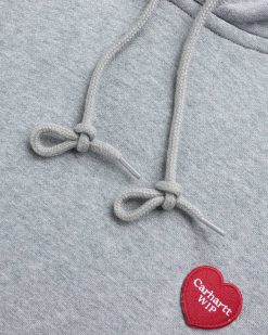 Carhartt WIP Sweat Capuche Coeur Gris Chine | Sueurs