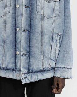 Acne Studios Veste En Jean Coupe Oversize Bleu Clair | Vetements D'Exterieur