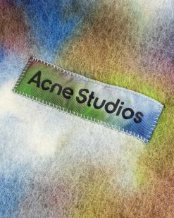 Acne Studios Echarpe Tie-Dye En Laine D'Alpaga Vert Multi | Accessoires D'Hiver