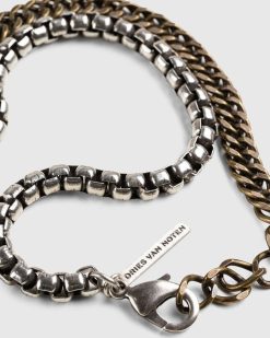 Dries van Noten Collier Chaine Argent/Laiton | Bijoux