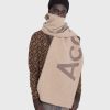 Acne Studios Echarpe Jacquard Logo Camel Marron | Accessoires D'Hiver