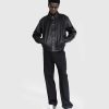 Highsnobiety HS05 Bomber En Cuir Cire Noir | Vetements D'Exterieur