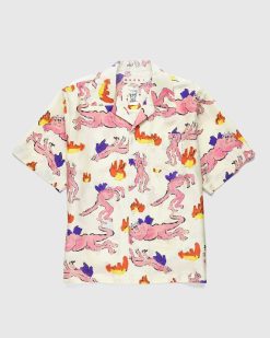 Marni Chemise Boutonnee En Soie Imprimee Multi | Chemises