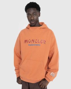 Moncler Sweat A Capuche Logo Beige | Sueurs