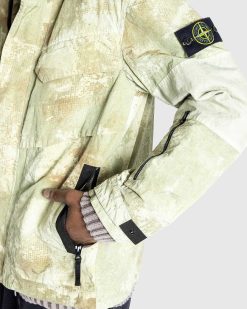 Stone Island Veste Econyl Grid Camo Beige Naturel | Vetements D'Exterieur