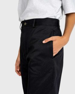 Acne Studios Pantalon Ajuste En Laine Melangee Noir | Pantalon