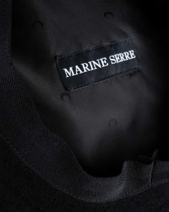 Marine Serre Beret Francais Brode Noir | Chapeaux