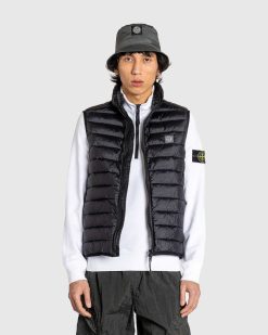 Stone Island Gilet En Duvet Veritable Noir | Vetements D'Exterieur