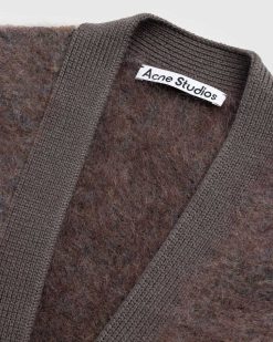 Acne Studios Cardigan Mohair Marron | Tricots