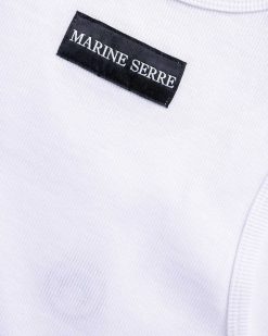 Marine Serre Debardeur Cotele Coton Bio Blanc | T-Shirts