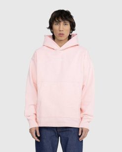 Acne Studios Sweat A Capuche Stamp Logo Rose Pale | Sueurs