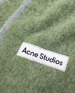 Acne Studios Echarpe Laine Mohair Vert Herbe | Accessoires D'Hiver