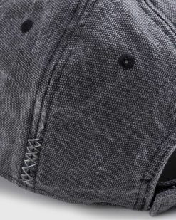 Acne Studios Casquette Patch En Cuir Gris Carbone | Chapeaux