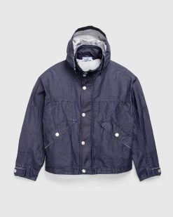 Stone Island Veste A Capuche En Lin Bleu Royal | Vetements D'Exterieur