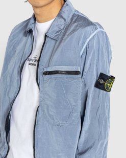 Stone Island Surchemise Nylon Metal Bleu Ciel | Vetements D'Exterieur