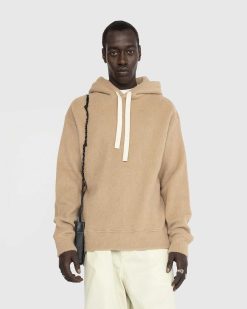 Jil Sander Sweat A Capuche En Mohair Brosse Noisette | Sueurs