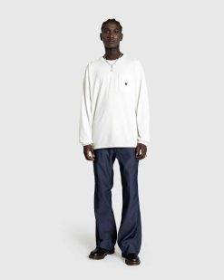 Needles T-Shirt Col Rond M/L Poly Jersey Blanc | T-Shirts