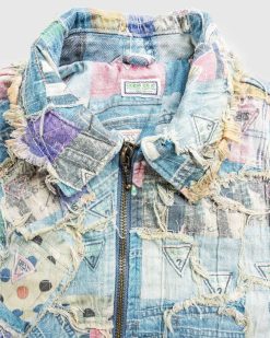 Guess USA Veste En Jean Matelassee Gusa Imprime Patchwork Gusa | Vetements D'Exterieur