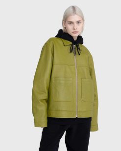 Highsnobiety Veste En Cuir Vert Olive | Vetements D'Exterieur