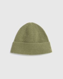 Acne Studios Bonnet Laine Cachemire Vert Olive | Accessoires D'Hiver