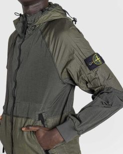 Stone Island Veste A Capuche En Metal Et Nylon Musk | Vetements D'Exterieur