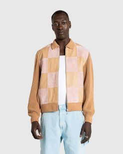 Awake NY Veste Zippee Damier Marron | Vetements D'Exterieur