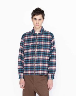 Highsnobiety HS05 Chemise A Carreaux Shaggy Rouge/Bleu | Chemises