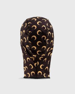 Marine Serre Cagoule All-Over Moon Marron | Accessoires D'Hiver